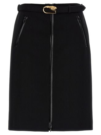 Gucci Black Wool skirt with removable belt