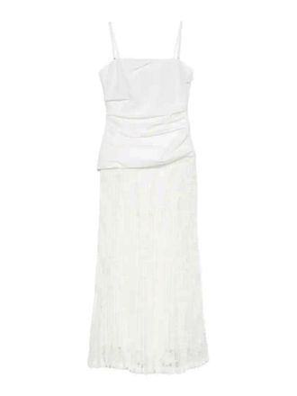 Jonathan Simkhai White cotton and lace midi dress