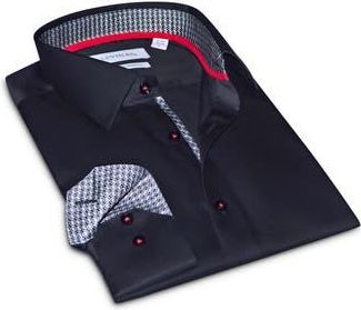 Levinas Contemporary Fit Solid Cotton Dress Shirt in Black at Nordstrom Rack, Size Xxx-Large