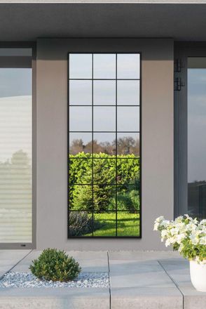 MirrorOutlet Black Modern Window Garden Wall Mirror 79 X 31 (200CM X 80CM) | Size: 1 Pack