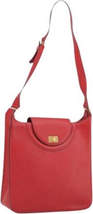Bally Pre-owned Leren Schoudertas - Dames - Vintage Schoudertas - Rood - ONE Size - Leer - Vintage
