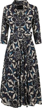 Samantha Sung Aster Dress - Dames - Shirt Kleedjes - Veelkleurig - XS - Wol - Kleedjes