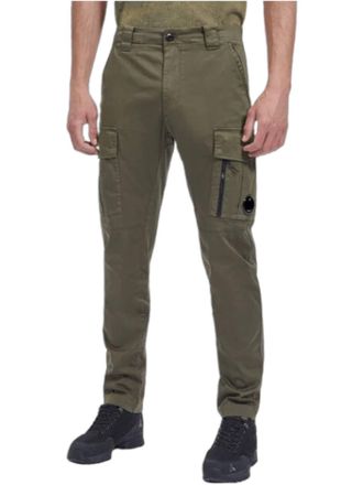 C.P. Company Functional Loose-Fit Cargo Trousers In Bronze Green