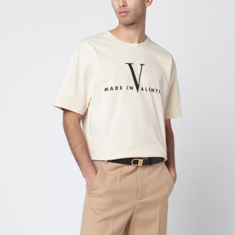 Valentino T-shirt color burro Made In Valentino