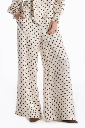 Christy Lynn Marta Pants In Brown Polka Dot