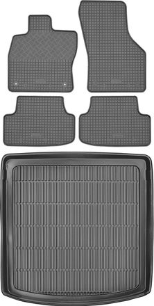 OEM Juego De Alfombrillas De Goma Para Coche Y Maletero Para Seat Le&oacute;n Iii Familiar (2013-2020)