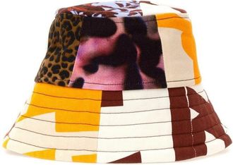 Dries Van Noten Cotton Bucket Hat With Contrast Stitching Details