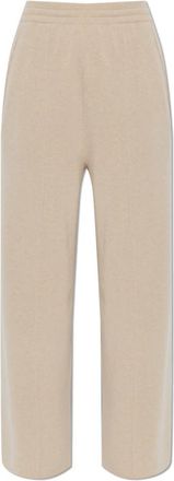 Lanvin Wolbroek met rechte pijpen - Dames - Straight fit broeken - Beige - XS - Wol - Broeken
