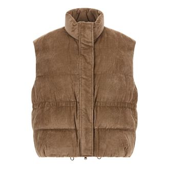 Brunello Cucinelli Feather Padded Vest - female - Brunello Cucinelli - Waistcoats - Beige - XS - Jackets