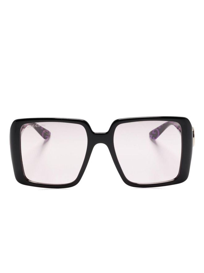 square-frame sunglasses - Black