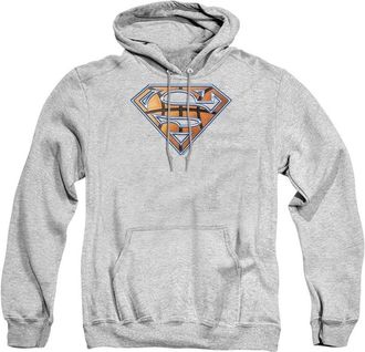 Gildan Superman Basketball Shield Adult Pull Over Hoodie / Hooded Sweatshirt