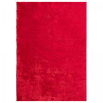Un amour de tapis Alfombra de pelo largo y peludo para comedor 240x340 rojo