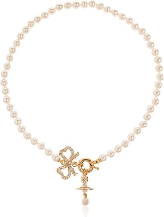 Vivienne Westwood Rigoberta Parelsnoer - Dames - Kettingen - Beige - ONE Size - Accessoires