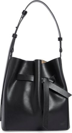 BCBGeneration Knotted Faux Leather Bucket Bag in Black at Nordstrom Rack