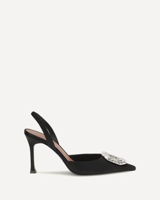 Amina Muaddi Camelia satin Slingback Pumps Female 37.5