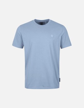 Moose Knuckles Mens Duluth Embroidered Logo Regular Fit Blue T-Shirt - Size: 38