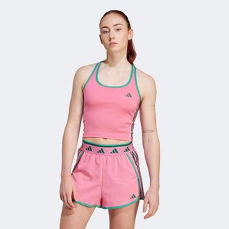 adidas Tanktop ADIDAS PERFORMANCE HYPERGLAM COLOR POP, Damen, Gr. XXL, pink fusion, collegiate gr&uuml;n, semi court gr&uuml;n, Obermaterial: 83% Polyester, 17% Elasth