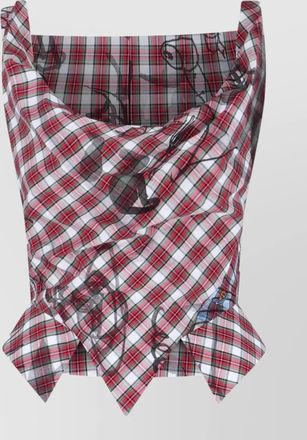 Vivienne Westwood draped front square neck sleeveless top