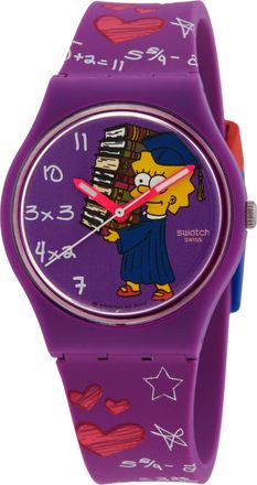Swatch Class Act Quartz Purple Dial Ladies Watch SO28Z118