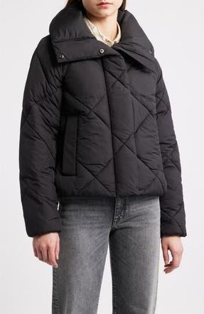 BCBGeneration Missy Water Resistant Diamond Quilted Jacket in Black at Nordstrom Rack, Size X-Small