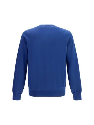 Brunello Cucinelli Cotton Crew-Neck Sweater - Blue