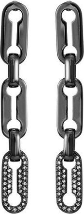 Vince Camuto Pav&eacute; Crystal Linear Drop Earrings in Silver Tone at Nordstrom Rack