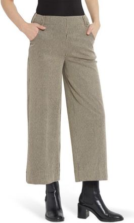 Lyss&eacute; Clarke Stripe Pull-On Ankle Wide Leg Jeans in Everwood Sheen Line at Nordstrom, Size X-Large