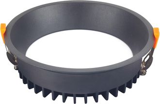 Forlight Forlight - Jet Downlight Redondo Con Luz Blanco C&aacute;lido 3000k En Color Negro &Oslash;
