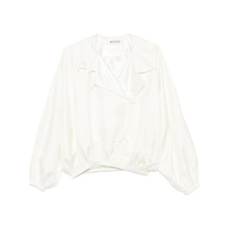 R&oacute;he High Neck Silk Blouse - female - R&oacute;he - Light Jackets - Beige - M - Jackets