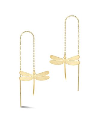 Ember Fine Jewelry 14K Dragonfly Threader Earrings