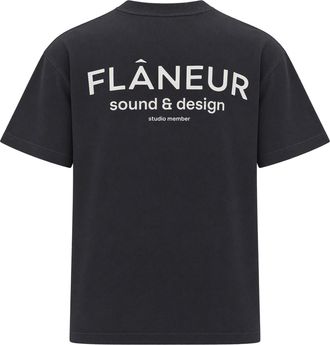 Flaneur Logo Lettering T-Shirt - Black