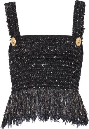 Balmain Mujer, Camisetas, Negro, Talla: L