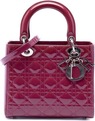 Dior Pre-owned Dior Medium Patent Cannage Lady Dior Ladies 1JT70SCJ3UGXKYH0