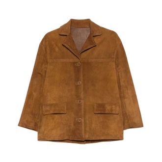 Salvatore Santoro Kameelbruin leren bovenkleding jas - Dames - Leren en Su&egrave;de Jassen - Bruin - 2XS - Jassen