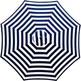 OEM Toldo De Repuesto Para Sombrilla Con 8 Varillas, Cubierta Resistente A Los Rayos Uv (solo La Parte Superior), Rayas Azules Y Blancas, 2 M