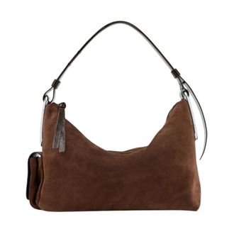 Marc Jacobs Scene Large Shoulder Bag In Suede - Dames - Schoudertassen - Bruin - ONE Size - Leer - Tassen