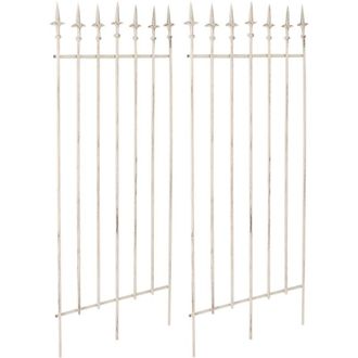 Clp Set De 2 Rejas Para Jard&iacute;n Elisa Crema Antiguo