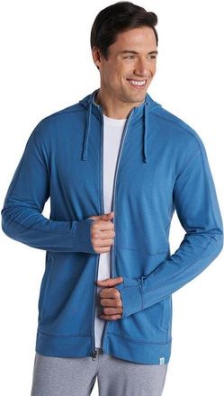Coolibar Mens LumaLeo Zip-Up Hoodie, UPF 50+ Sun Protection in Blue Dusk at Nordstrom, Size X-Large