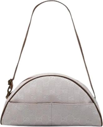 Gucci Pre-owned Canvas Shoulder Bag - Dames - Vintage Schoudertas - Beige - ONE Size - Vintage