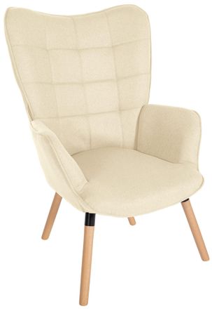 Clp Sill&oacute;n Garding Tapizado En Tela Crema