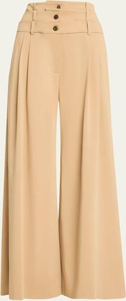 Monse Triple Waistband Pleated Wide-Leg Trousers