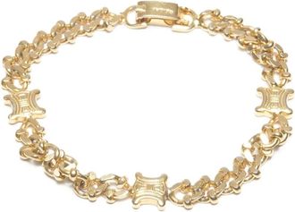 Celine 1990s Triomphe chain bracelet - Goud