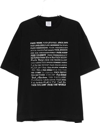 VETEMENTS Heren, Tops, Zwart, Maat: L Katoen