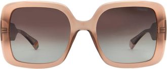 Polaroid Polarized Brown Shaded Square Ladies Sunglasses PLD 6168/S 010A/LA 54