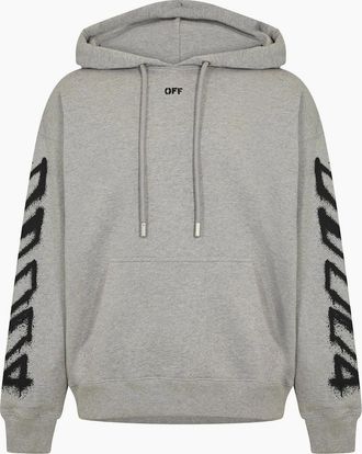 Off-white Mens Mens Overhead Hoodie - Grey - Size: 40