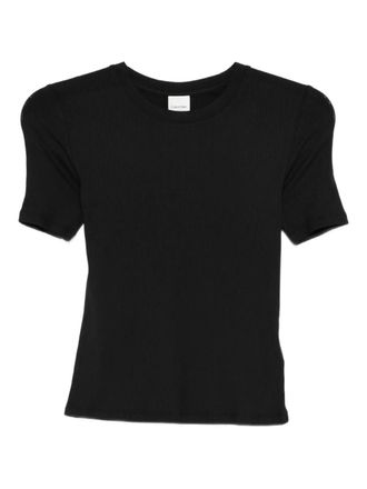 Calvin Klein ribbed short-sleeve T-shirt - Black
