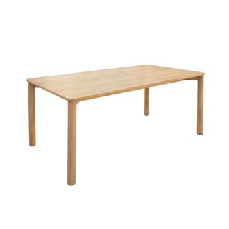 Sweeek Mesa de comedor rectangular madera, 6 plazas, natural