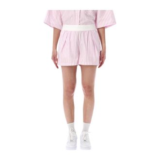 Nike Chill Poplin Stripe Shorts - Dames - Bermuda - Roze - XS - Katoen - Korte Broeken