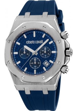 Roberto Cavalli RC5G161P0025 Mens Logomania Watch - Silver - One Size