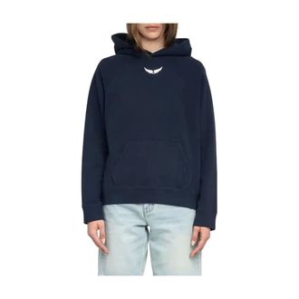 Zadig&Voltaire Hoodies, female, Blue, Size: L Georgy Photo Ride Strass Sweatshirt